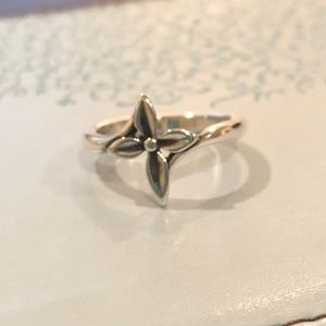 James Avery Flower Cross Ring 7.5